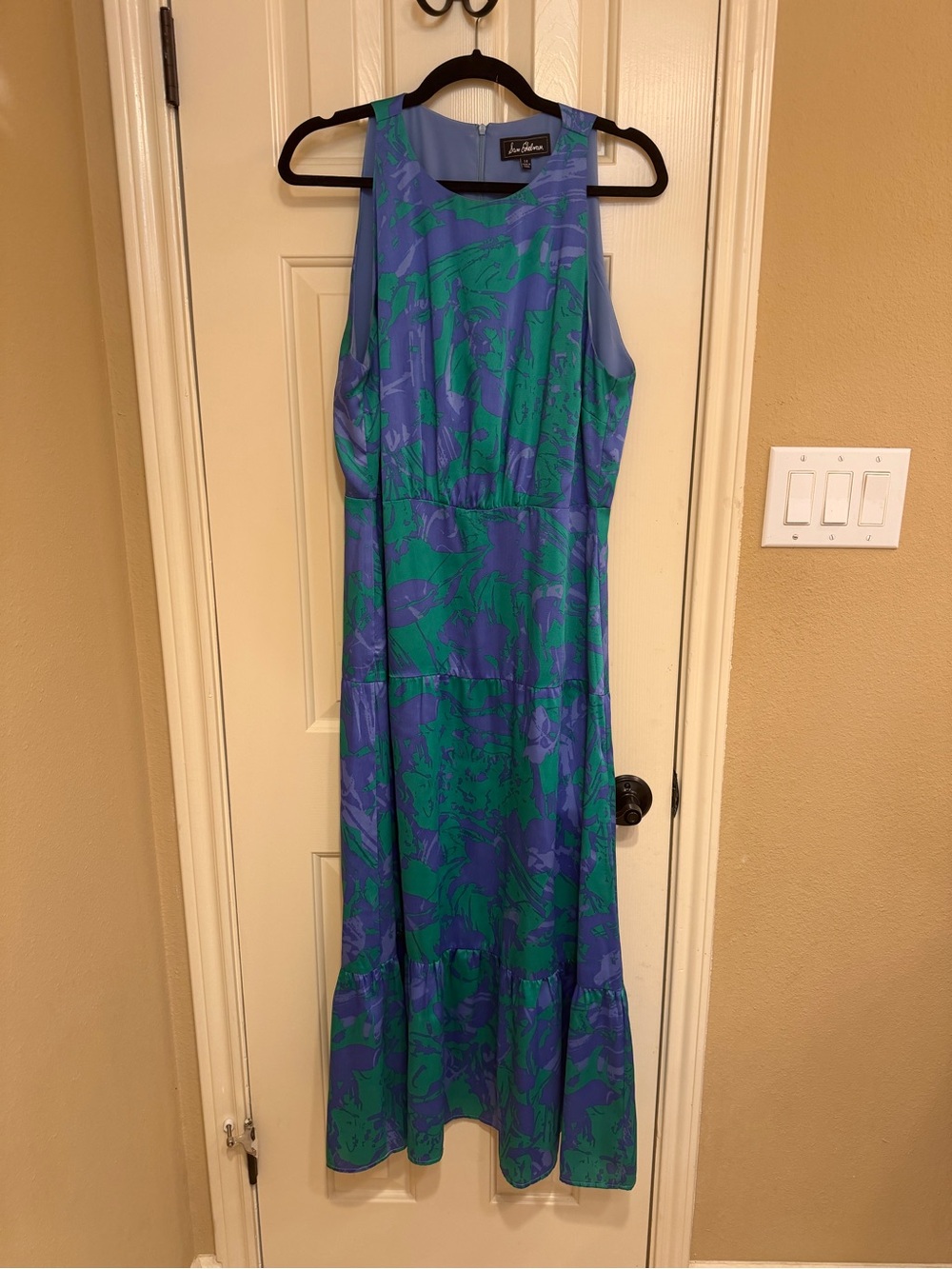 Sam Edelman Sleeveless Floral Maxi Dress in Blue & Green